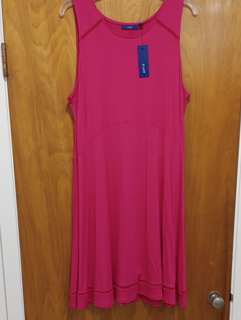 Apt. 9 Sleeveless Magenta Swing Midi Dress